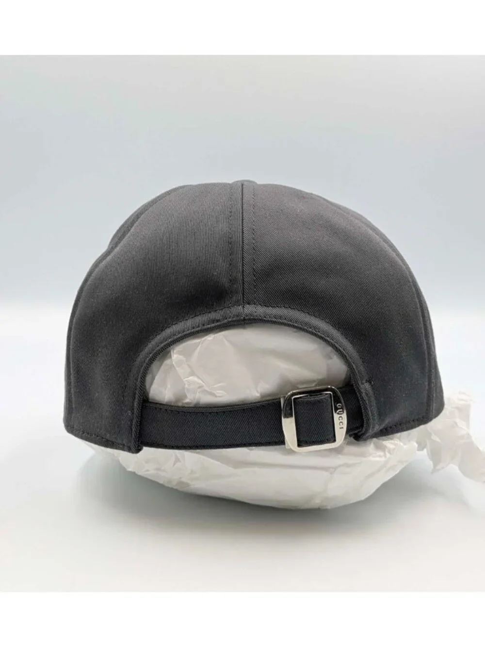 Gucci Embroidered Cotton Baseball Cap Grey M 58cm 817455